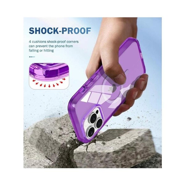 iPhone 12 Pro Max Case,Shockproof Phone Case ,Scratch-Resistant Back Cover-Deep Purple