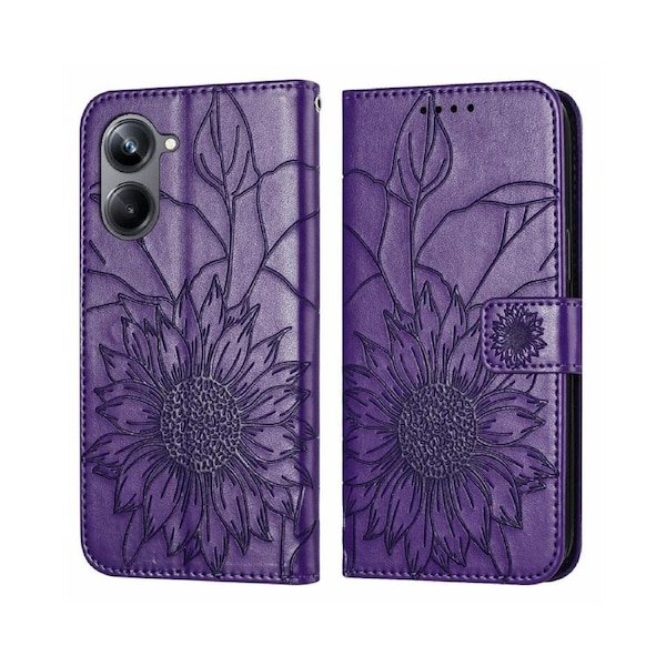 Shock-absorb Protection Case for OPPO Realme 10 Pro 5G - Dark Purple