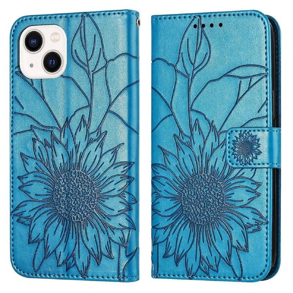 For iphone 14 plus Wallet Case,3 Credit Card Slot ID Card Holder,PU Leather Flip Case - Blue