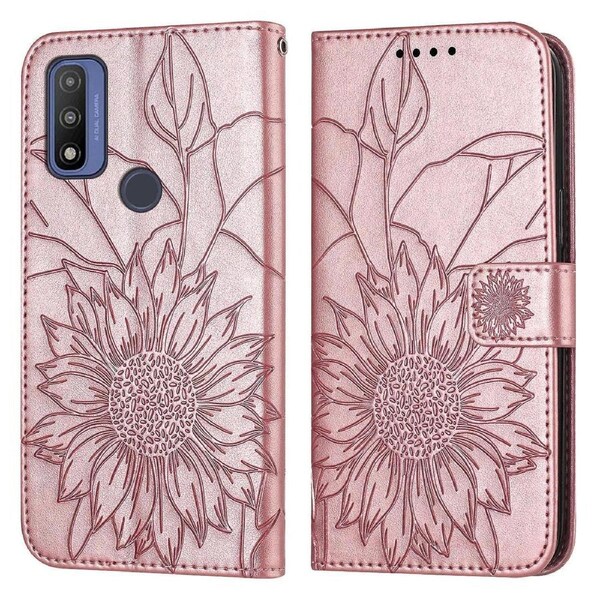 G Pure Wallet Case 3 Credit Card Slot ID Card Holder, PU Leather Flip Case - Pink