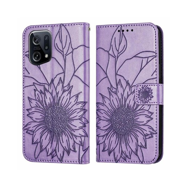 Shock-absorb Protection Case for OPPO Find X5 - Purple