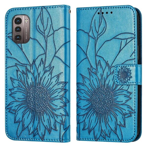 G21 Wallet Case 3 Credit Card Slot ID Card Holder, PU Leather Flip Case - Blue