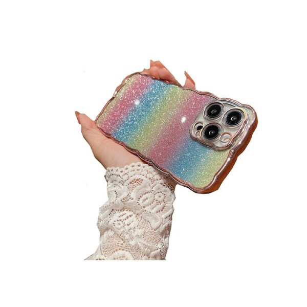 Soft TPU Case for iPhone 12 Pro Max, Glitter Sparkle Bling Cover - Rose Gold