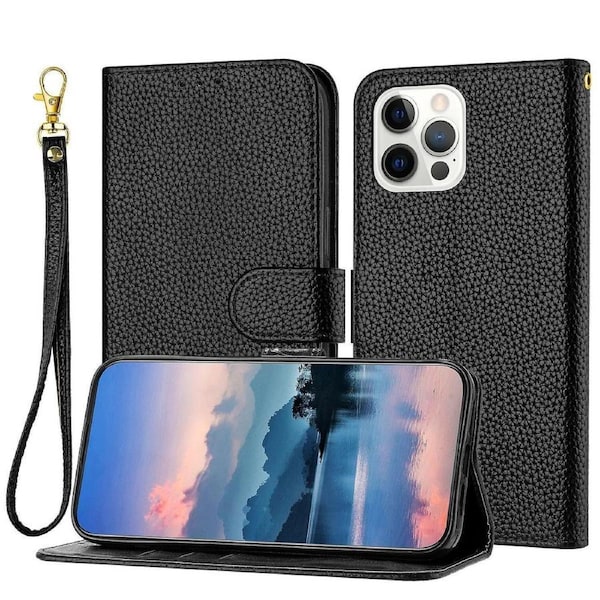 MOJIA Case For Honor 400 Lite Cover, [Anti-fall] Fashion Flip Case With Card Slots And Stand, Premium Leather Wallet Cover. Black