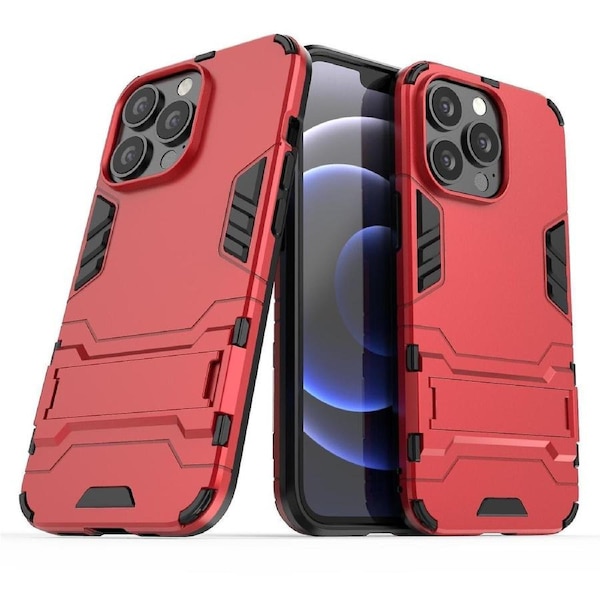 For iPhone 13 12 Pro Max Mini Phone Case,Hybrid Hard PC TPU Bumper - Red