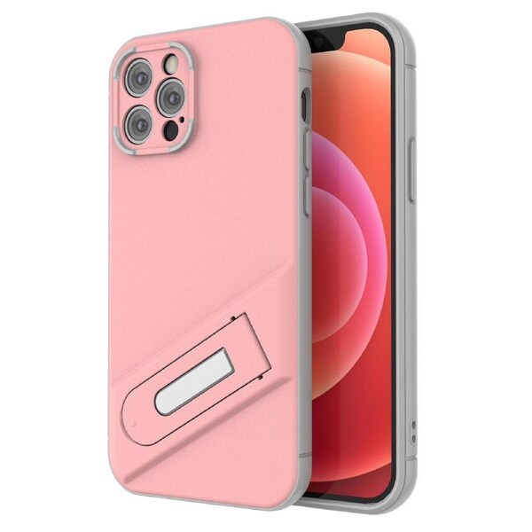 Shockproof Slim Case for iPhone 13 12 Pro Max with Stand - Pink