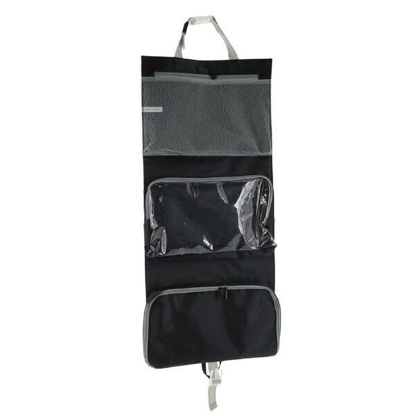 Milleni Hanging Toiletry Bag Kit Case Travel Cosmetic Storage Organizer - Black