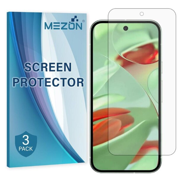 [3 Pack] Google Pixel 9 Clear Screen Protector Film by MEZON – Case Friendly, Shock Absorption (Pixel 9, Clear) – FREE EXPRESS