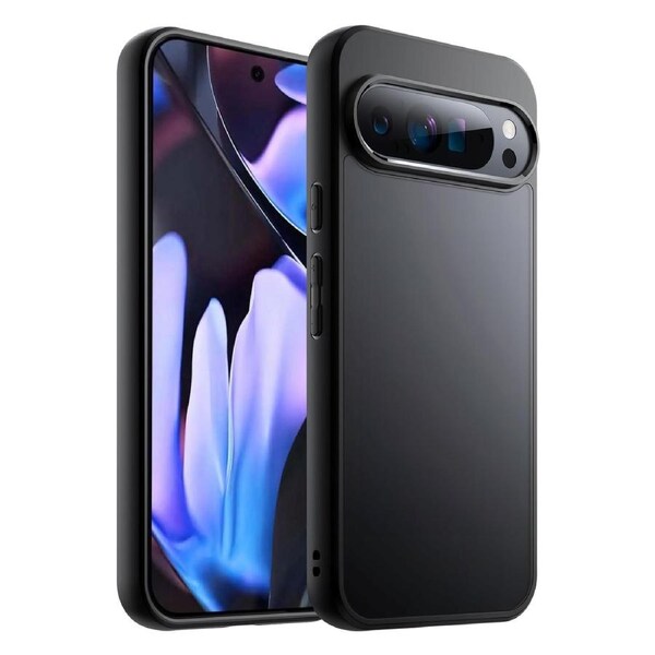 Google Pixel 9 Pro XL Ultra Slim Black Premium TPU Gel Back Case by MEZON – Shock Absorption (Pixel 9 Pro XL, Gel Black)