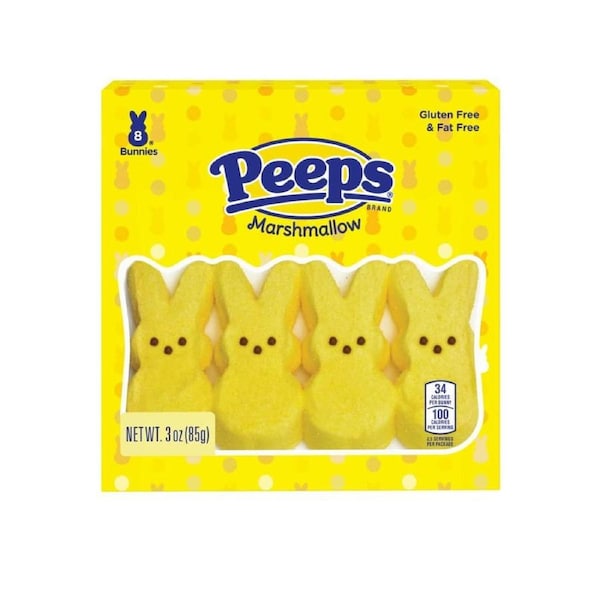 Peeps Marshmallow Yellow Bunnies 8 Pack 85g
