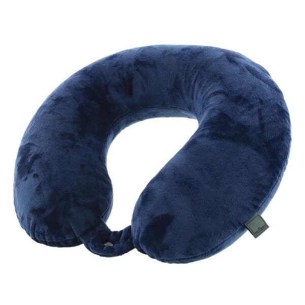Milleni Memory Foam Comfort Ergonomic Air Travel Neck Pillow Neck Support Flight - Blue