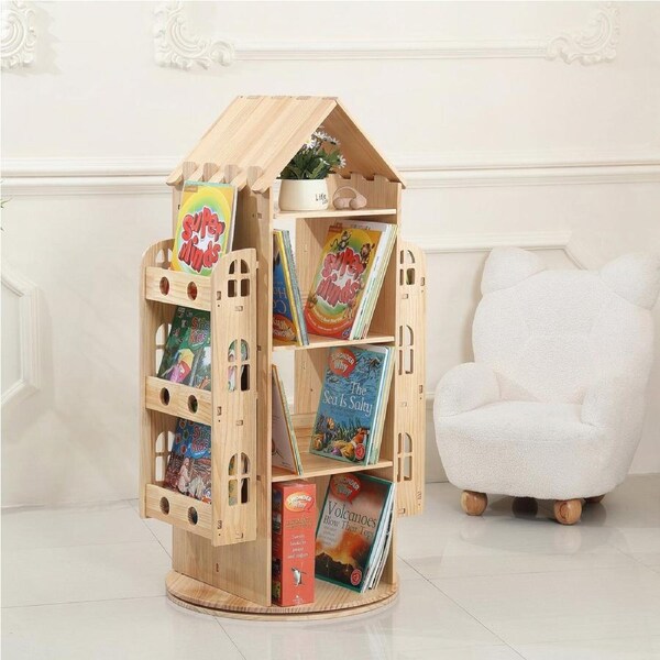 All 4 Kids Rowan Solid Timber Revolving Bookcase