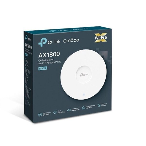TP-Link EAP610 AX1800 Wireless Dual Band Gigabit Ceiling Mount Access Point
