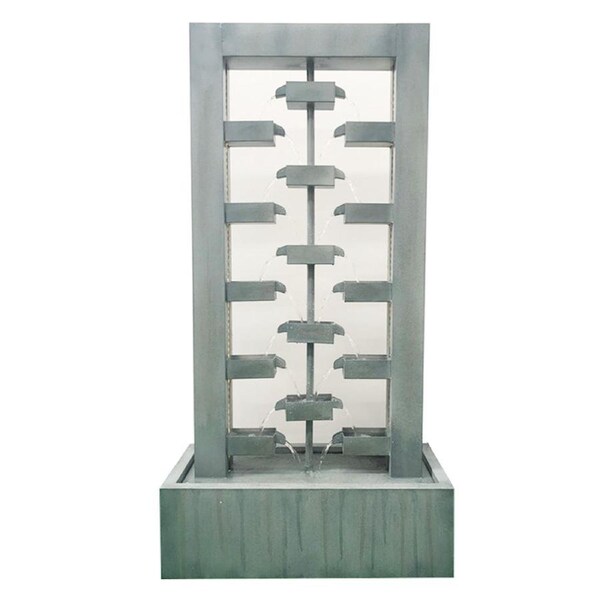 LED Modern Cascade Grey Water Feature Water Fountain MCLST385