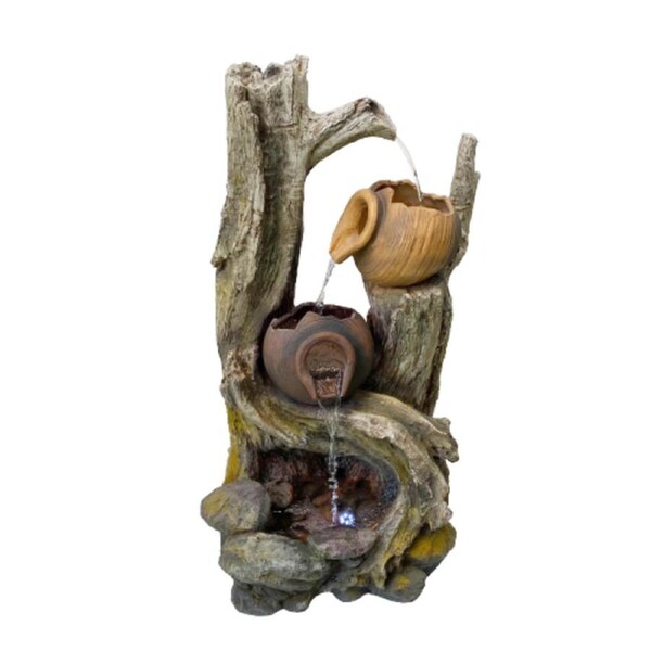 Tree Trunk With Pots Water Fountain Water Feature DW23012
