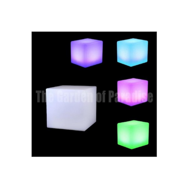 40cm LED Cube Furniture/Stool/Seat for Party, Indoor/Outdoor Home or Events