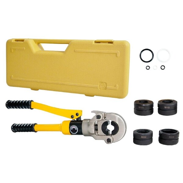 Hydraulic Pipe Crimper Plier Set Tube Plumbing Tool with Crimping Dies for Metal Pipe