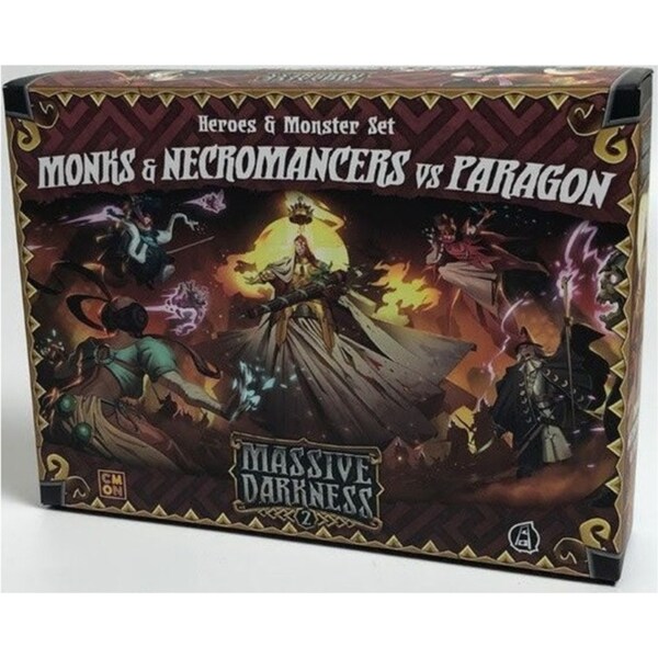 CMON Massive Darkness 2 Monks & Necromancers vs Paragon Kids Miniature Toy 14y+
