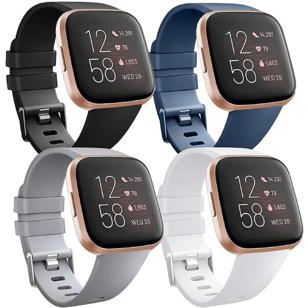 4Pcs Silicone Replacement Band for Fitbit Versa 2 Fitbit Versa Fitbit Versa Lite L