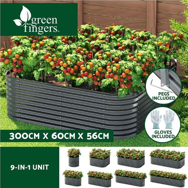 9 In 1 Green Fingers Raised Garden Bed Modular Planter Box 56CM height Garden Bed