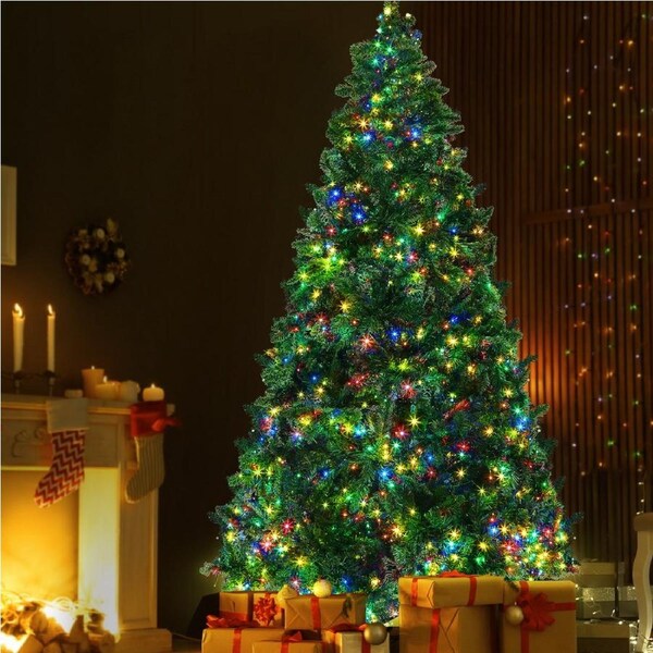 2.1m Christmas Tree Jingle Jollys Xmas Tree Decoration 9 Light Modes Dual Colour