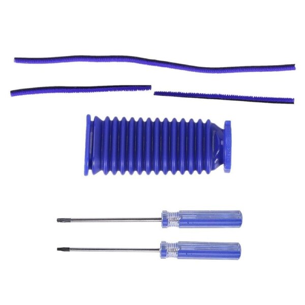 V7/V8/V10/V11 Vacuum Cleaner Soft Roller Head, Plush Strip, Blue Suction Hose