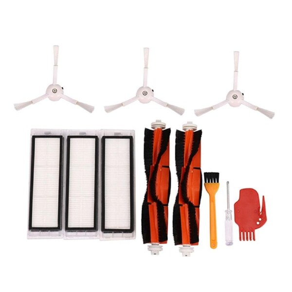 2Pcs Main Brush, 3Pcs Hepa Filter, 3Pcs Side Brush for Vacuum Cleaner
