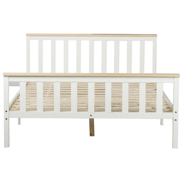 Glebe Pine Wood Double Bed Frame 240kg Weight Capacity White