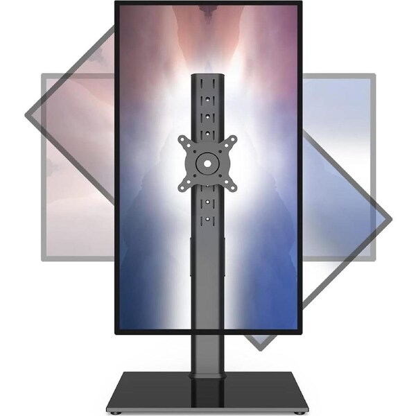 27-43 Inch Monitor Stand with Adjustable Motion and Tempered Glass Base