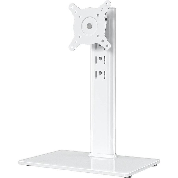 LCD Monitor Desk Stand for 13-32 Screens - Swivel, Height Adjustable, Holds up to 77lbs (White)