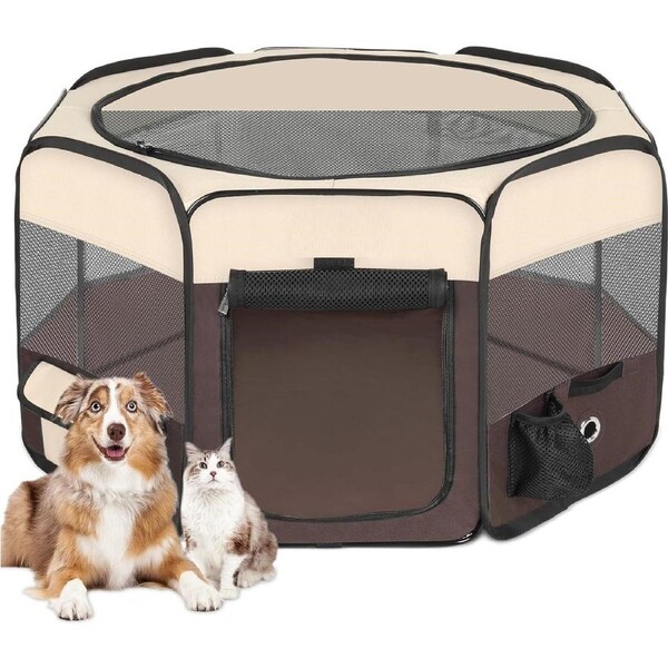 29 Portable Foldable Pet Playpen for Dogs, Cats, and Rabbits