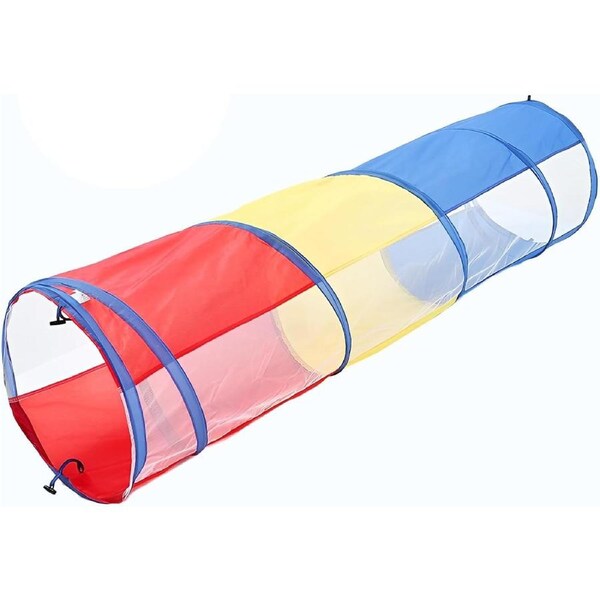 Kids Pop Up Tunnel for Toddlers, Babies, and Dogs - Indoor/Outdoor Playset (with Mesh)