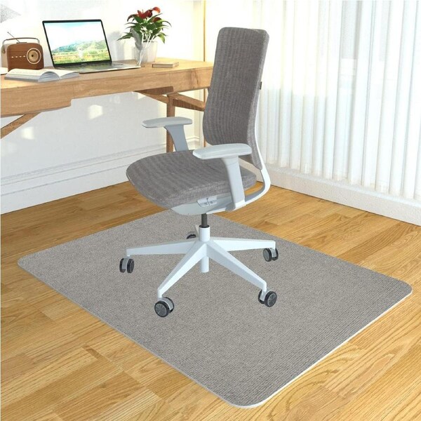 36x47 Office Chair Mat for Hardwood Floor - Anti-Slip Light Grey