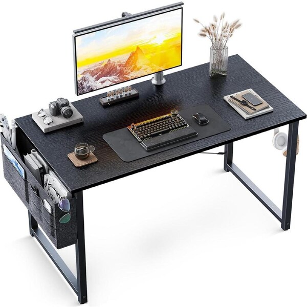 Modern Home Office Desk with Storage Bag and Headphone Hook - 100 * 48cm