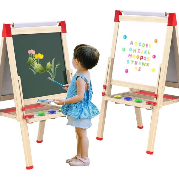 Deluxe Kids Art Easel for Ages 3-8 - Double-Sided Magnetic Design
