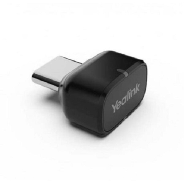 Yealink BT51-C, USB-C Bluetooth Dongle, Support BH72/BH76 Connect To PC , guarantees a first-rate range of up to 100ft/30m Black, Plug-and-play BT51-C