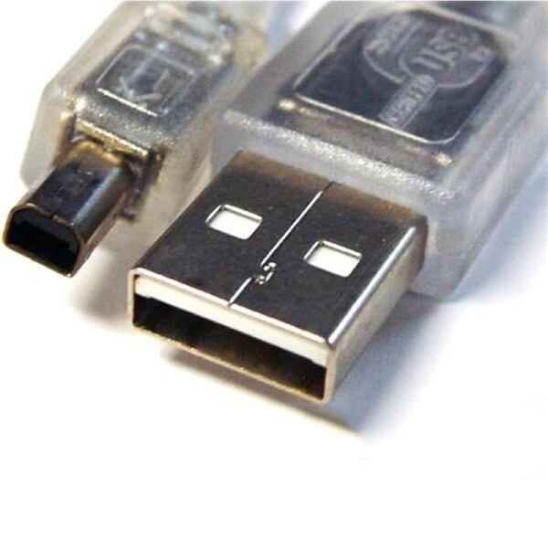 8Ware USB 2.0 Cable 3m A to B 4-pin Mini Transparent Metal Sheath UL Approved UC-2403ABN