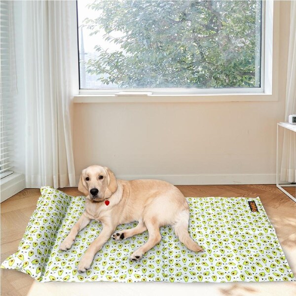 Pawz Pet Cooling Mat Dog Cat Gel Non-Toxic Bed Pillow Sofa Self-cool Summer Pad Avocado / XL(135cm x 80cm x 10cm)