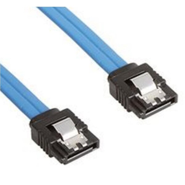 Astrotek SATA 3.0 Data Cable Male to Male Straight 180 to 180 Degree with Metal Lock 26AWG Blue 50cm ~CB8W-FC-5080 AT-SATA3-180D