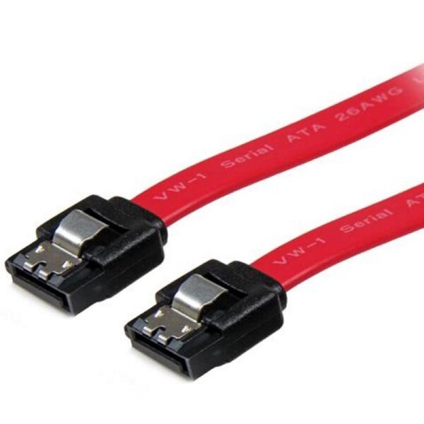 Astrotek SATA 3.0 Data Cable 30cm 7 pins Straight to 7 pins Straight with Latch Red Nylon Jacket 26AWG AT-SATA3NR-180D