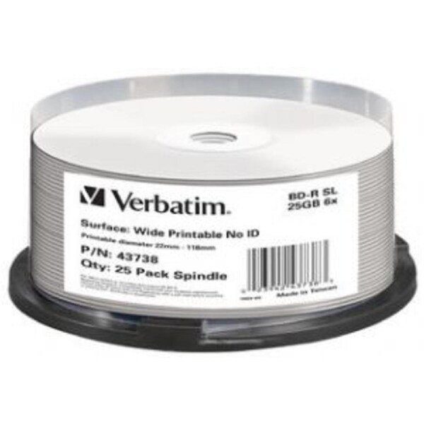 Verbatim Blu-Ray BD-R 25pk 25GB, 6x, Spindle 43738