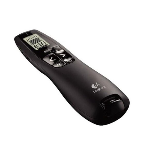 Logitech R800 Laser Presentation Remote LCD display time tracking 30m Range, 2.4GHz Instuitive slideshow controls ~MILT-R700PRO 910-003508 910-001358