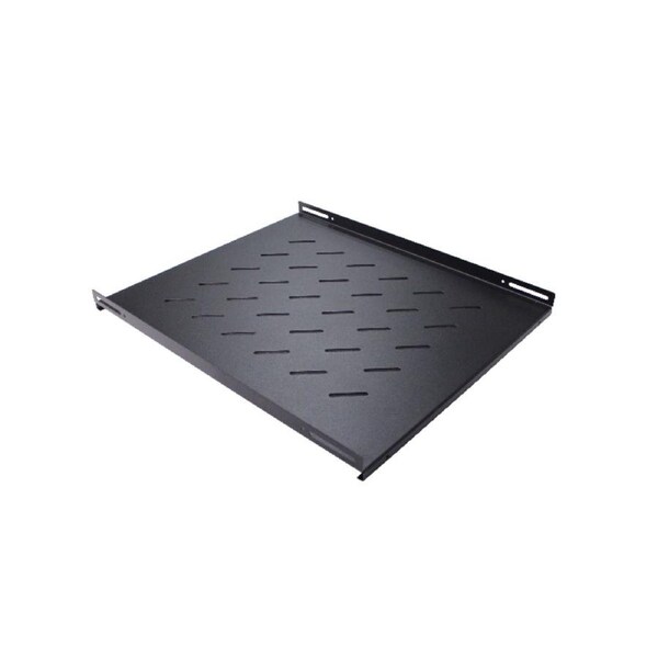 LDR Fixed 1U 550mm Deep Shelf Recommended for 19' 800mm Deep Cabinet - Black Metal Construction WB-CA-19-80.