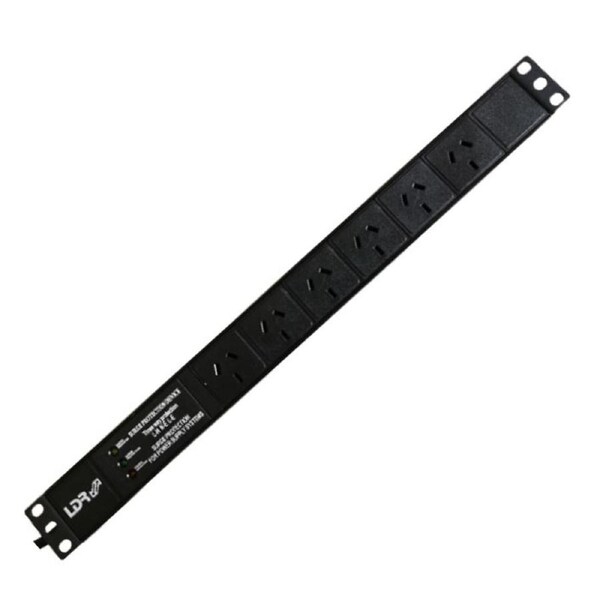 LDR 6-Port 10A Power Distribution Unit AU Approved - 6x 3-Pin AU/NZ Outlets/Slots - 1U Horizontal Mount WB-PDU-0306