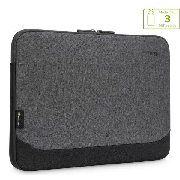Targus 13-14' Cypress EcoSmart Sleeve Bag for Laptop Notebook Tablet - Fits 13' 13.3' 14', Made with 3 Recycled Water Bottles - Grey TBS64602GL