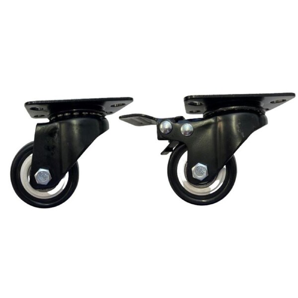 LDR 2' PP Rack Caster Wheels 2x With Brakes 2x Without Brakes - Pack of 4 Wheels Total WB-CA-10