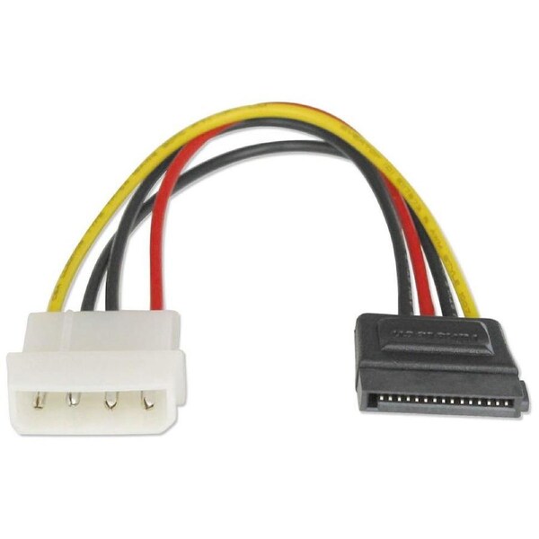 Astrotek SATA Power Cable 15cm 4 pins Male to 15 pins Female 18AWG RoHS LS AT-SATA-PWR
