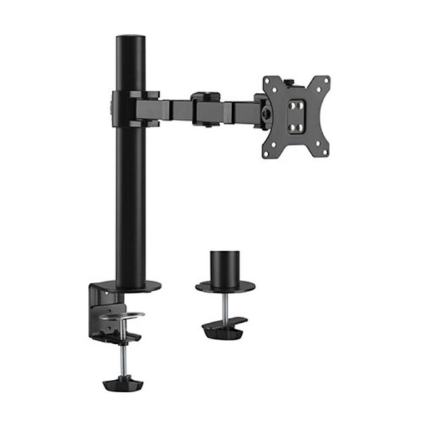 Brateck Single Monitor Affordable Steel Articulating Monitor Arm Fit Most 17'-32' Monitor Up to 9kg per screen VESA 75x75/100x100 LDT33-C012