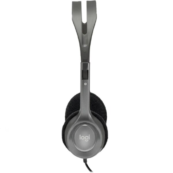 Logitech H110 Stereo Headset Over-the-head Headphones 3.5mm Versatile Adjustable Microphone for PC Mac 981-000459