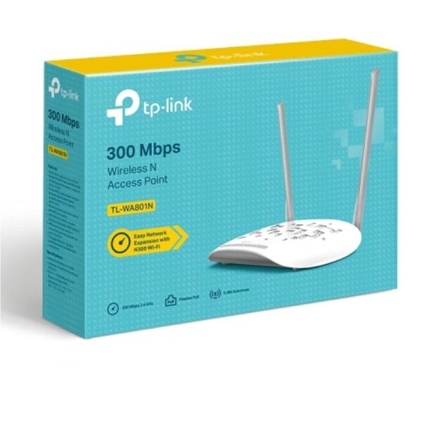 TP-Link TL-WA801N 300Mbps Wireless N Access Point, Multiple Operation Modes, WPA2, Included Passive POE Injector TL-WA801N